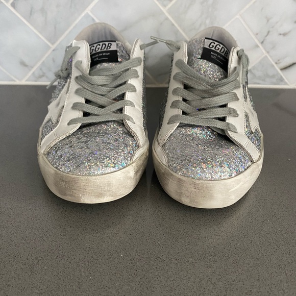 Sold: Golden Goose Superstar silver glitter - Picture 9 of 14